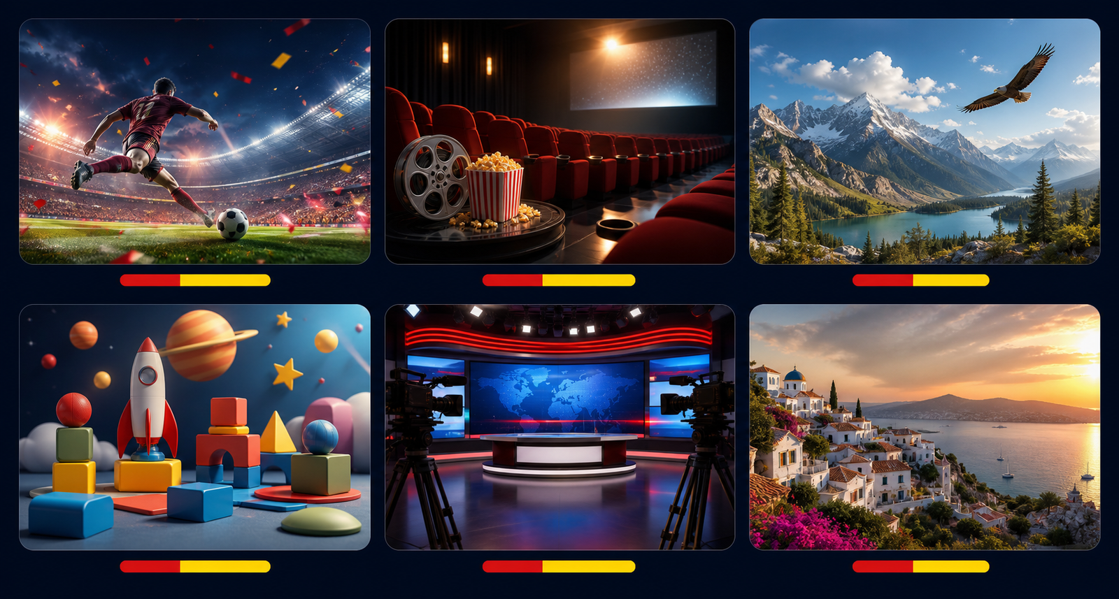 Categorías de canales IPTV España